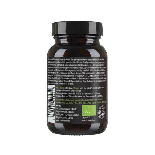 Kiki Health Organic Spirulina Tablets 200 Tablets | High-Quality Vitamins & Supplements | MySupplementShop.co.uk