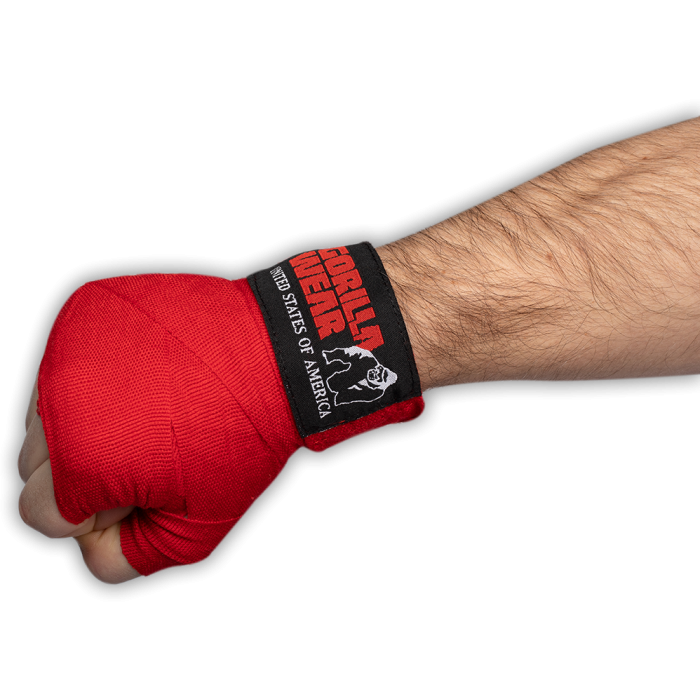 Gorilla Wear Boxing Hand Wraps - Red - 2.5m / 98 Inch - Hand Wraps at MySupplementShop by Gorilla Wear