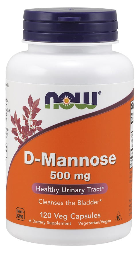 NOW Foods D-Mannose, 500mg - 240 vcaps | High-Quality Special Formula | MySupplementShop.co.uk