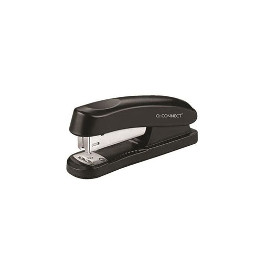 Q-Connect Half Strip Plastic Stapler - Black - Stapler at MySupplementShop by Q-Connect