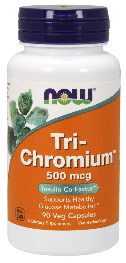 NOW Foods Tri-Chromium, 500mcg - 90 vcaps - Vitamins & Minerals at MySupplementShop by NOW Foods