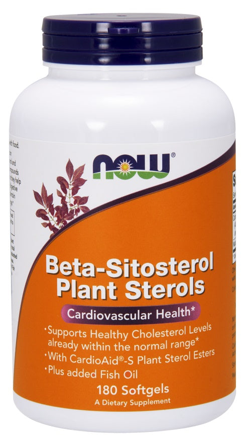 NOW Foods Beta-Sitosterol Plant Sterols - 180 softgels - Health and Wellbeing at MySupplementShop by NOW Foods