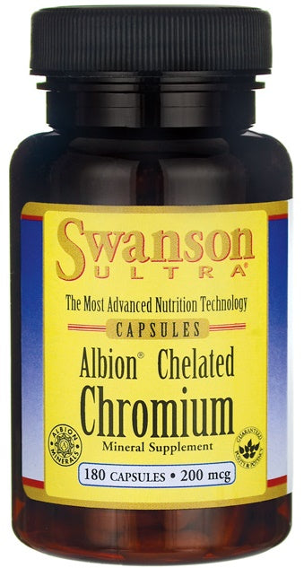 Swanson Albion Chelated Chromium, 200mcg - 180 caps - Vitamins & Minerals at MySupplementShop by Swanson