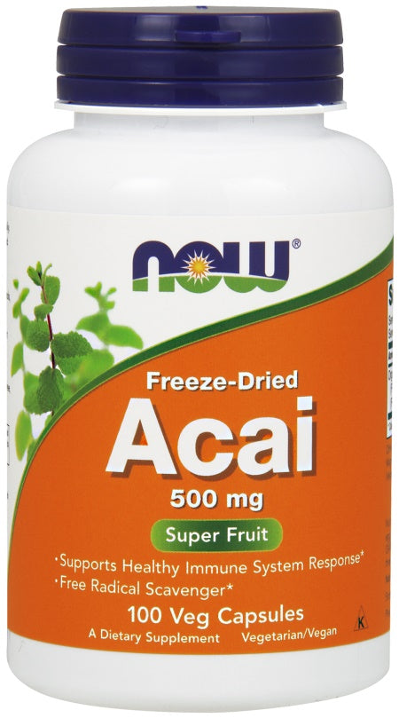 NOW Foods Acai, 500mg - 100 vcaps | High-Quality Health and Wellbeing | MySupplementShop.co.uk