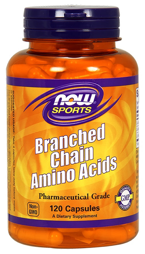 NOW Foods BCAA - Branched Chain Amino Acids - 120 caps | High-Quality Amino Acids and BCAAs | MySupplementShop.co.uk