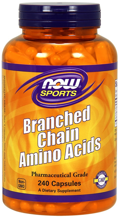 NOW Foods BCAA - Branched Chain Amino Acids - 240 caps | High-Quality Amino Acids and BCAAs | MySupplementShop.co.uk