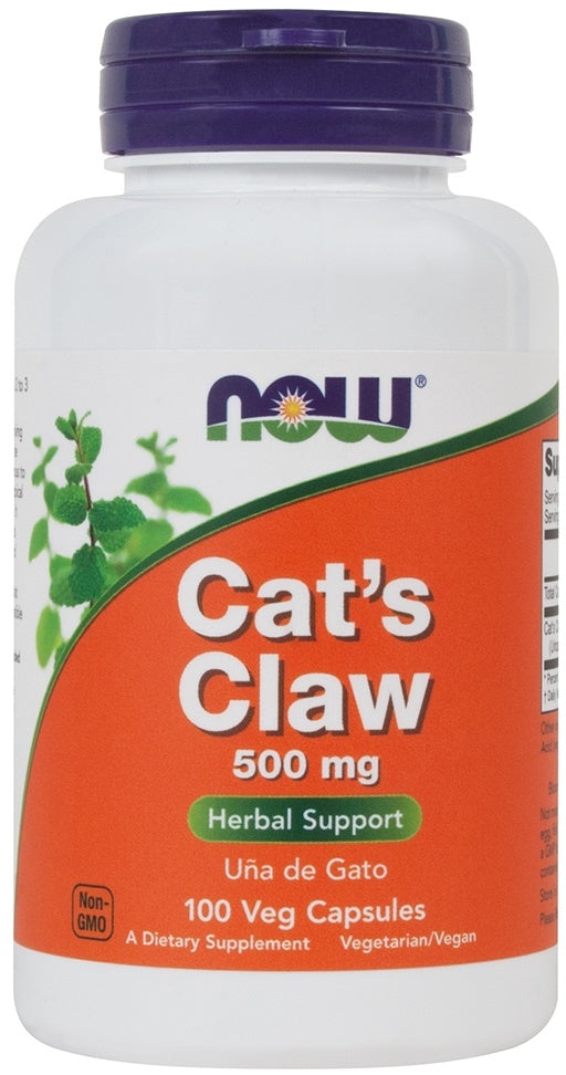 NOW Foods Cat's Claw, 500mg - 100 vcaps | High-Quality Health and Wellbeing | MySupplementShop.co.uk