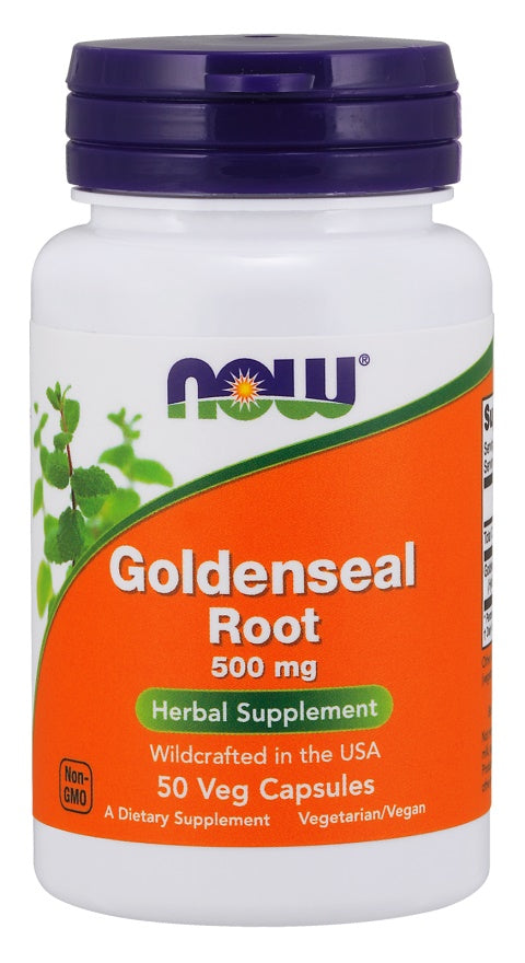 NOW Foods Goldenseal Root, 500mg - 50 vcaps | High-Quality Health and Wellbeing | MySupplementShop.co.uk