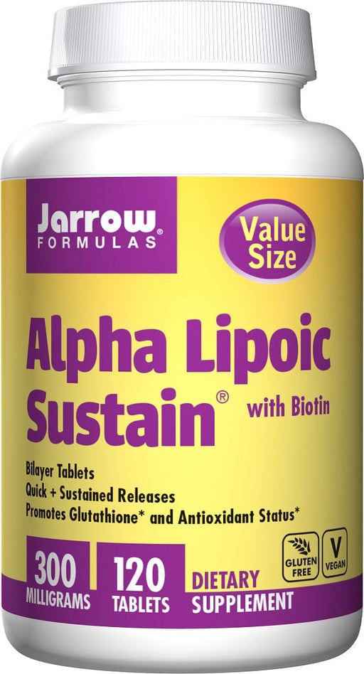 Jarrow Formulas Alpha Lipoic Sustain, 300mg with Biotin - 120 tabs | High-Quality Health and Wellbeing | MySupplementShop.co.uk