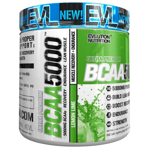 EVLution Nutrition BCAA 5000, Lemon Lime - 258 grams | High-Quality Amino Acids and BCAAs | MySupplementShop.co.uk