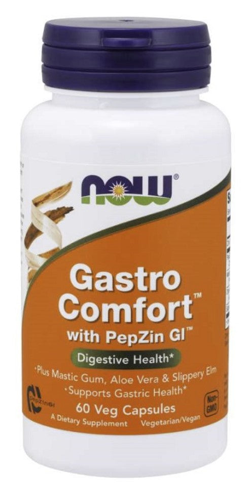 NOW Foods Gastro Comfort with PepZin GI - 60 vcaps | High-Quality Health and Wellbeing | MySupplementShop.co.uk