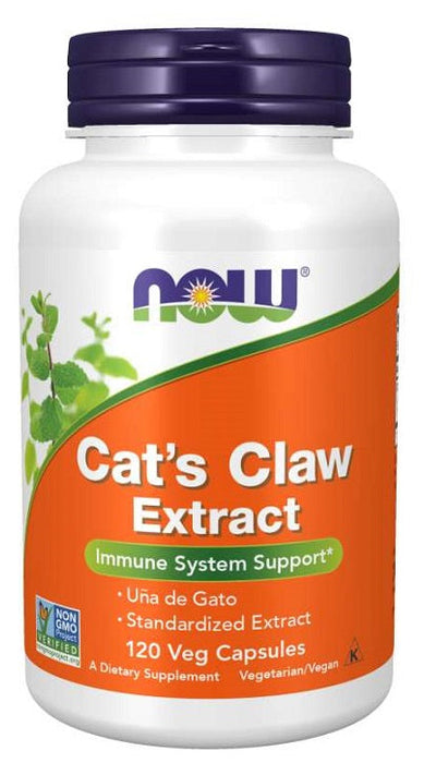 NOW Foods Cat's Claw Extract - 120 vcaps - Health and Wellbeing at MySupplementShop by NOW Foods