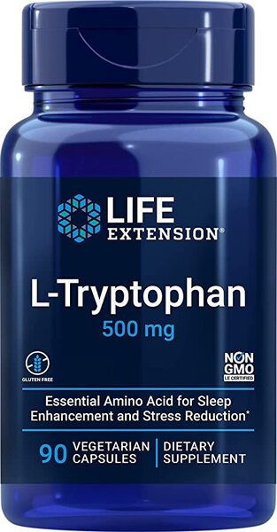 Life Extension L-Tryptophan, 500mg - 90 vcaps - Amino Acids and BCAAs at MySupplementShop by Life Extension