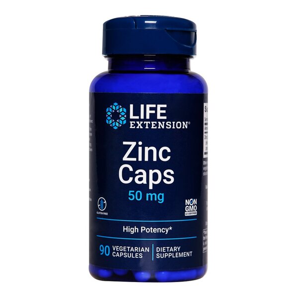 Life Extension Zinc Caps, 50mg - 90 vcaps - Vitamins & Minerals at MySupplementShop by Life Extension