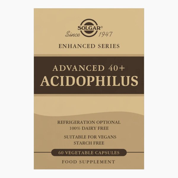 Solgar Advanced 40+ Acidophilus - 60 vcaps | High-Quality Health and Wellbeing | MySupplementShop.co.uk