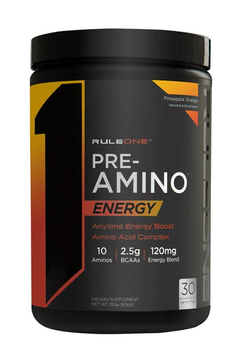 Rule One Pre-Amino Energy, Pineapple Orange - 252 grams | High-Quality Amino Acids and BCAAs | MySupplementShop.co.uk