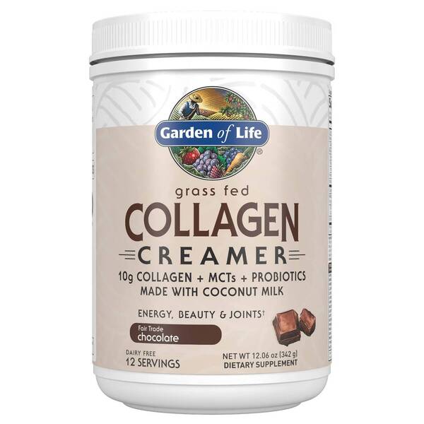 Garden of Life Grass Fed Collagen Creamer, Chocolate - 342g | High-Quality Collagen | MySupplementShop.co.uk