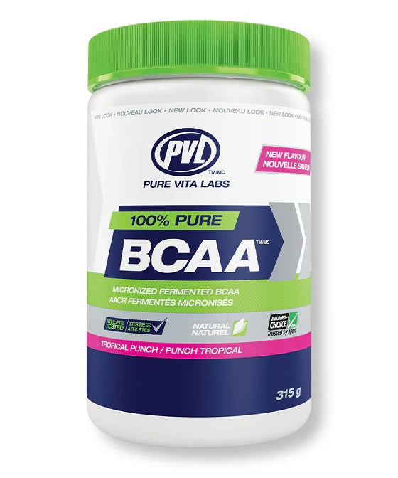 PVL Essentials 100% Pure BCAA, Tropical Punch - 315 grams - Default Title - Amino Acids and BCAAs at MySupplementShop by PVL Essentials