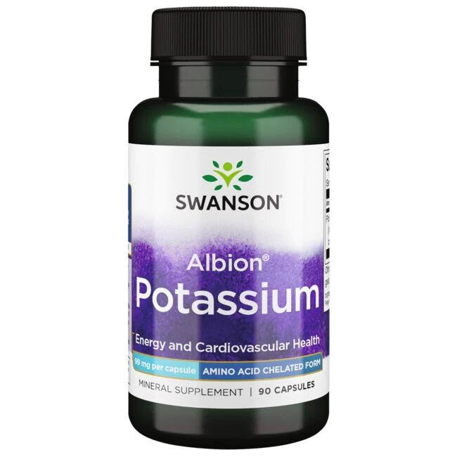 Swanson Albion Potassium, 99mg - 90 caps - Vitamins & Minerals at MySupplementShop by Swanson