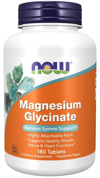 NOW Foods Magnesium Glycinate - 180 tabs - Vegan Products at MySupplementShop by NOW Foods