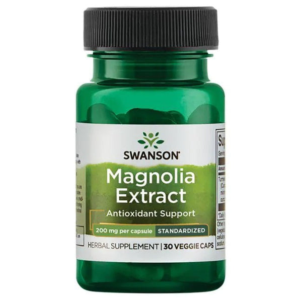 Swanson Magnolia Extract, 200mg - 30 vcaps | High-Quality Health and Wellbeing | MySupplementShop.co.uk
