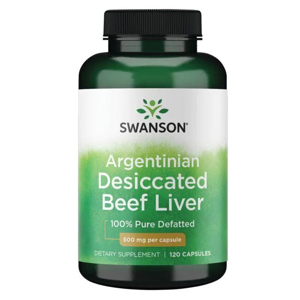 Swanson Argentinian Desiccated Beef Liver, 500mg - 120 caps | High-Quality Special Formula | MySupplementShop.co.uk