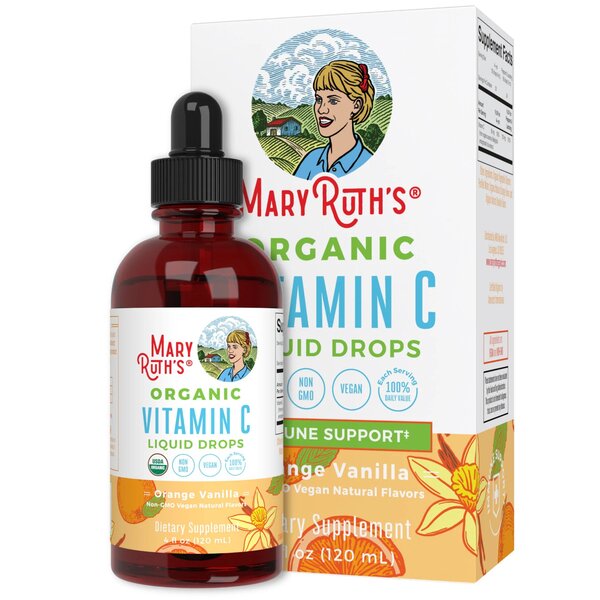 MaryRuth Organics Organic Vitamin C Liquid Drops, Orange Vanilla - 120 ml. | High-Quality Vitamins & Minerals | MySupplementShop.co.uk